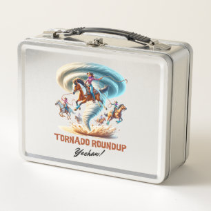 Tornado Roundup Cowgirls - Rodeo, Western, Metall Brotdose