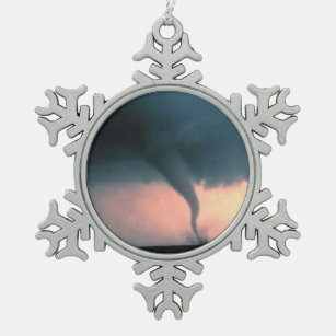 Tornado Schneeflocken Zinn-Ornament