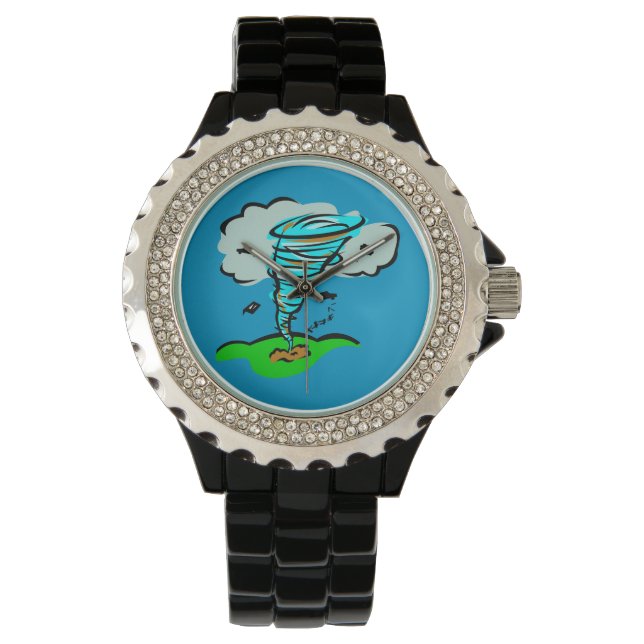 Tornado Storm Chaser Weather Twister Armbanduhr (Vorderseite)
