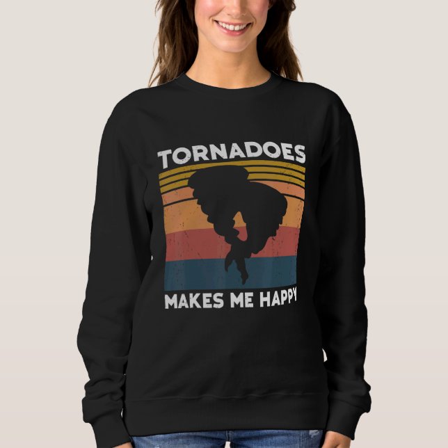 Tornado Storm Hurricane Weather Meteorologist Torn Sweatshirt (Vorderseite)