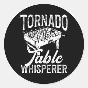 Tornado-Tisch-Flüsterer Foosll Runder Aufkleber
