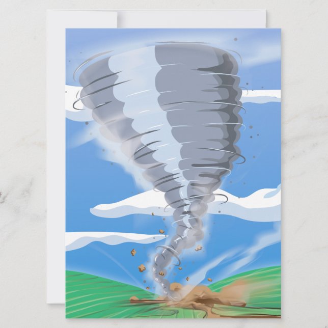 Tornado Twister Einladung (Vorderseite)