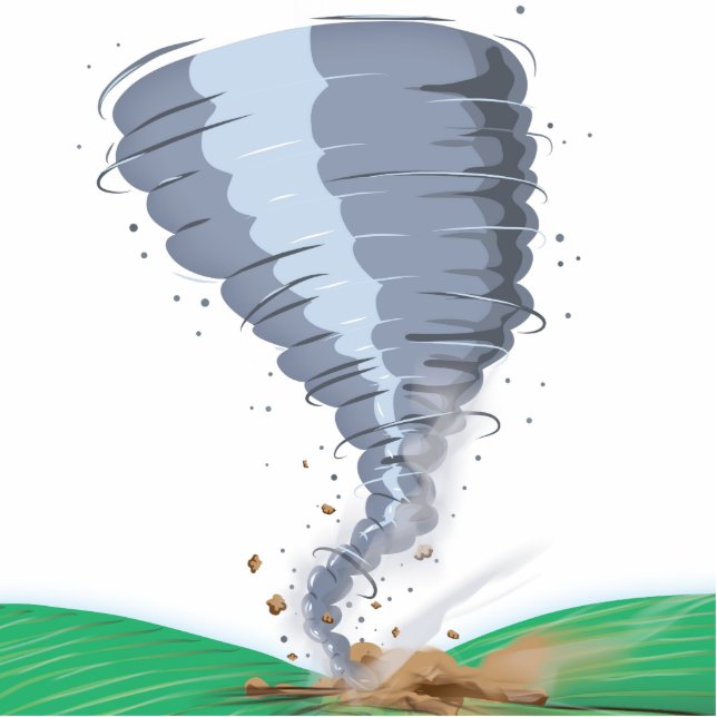 Tornado Twister Fotoskulptur Magnet (Vorne)