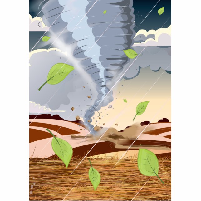 Tornado Twister Fotoskulptur Magnet (Vorne)