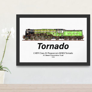 Tornado Vintager Dampfzug Englische Lokomotive Poster