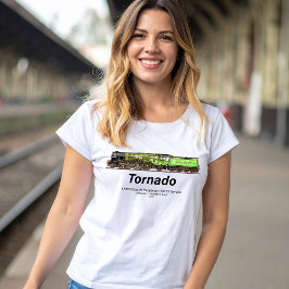 Tornado Vintager Dampfzug Englische Lokomotive T-Shirt