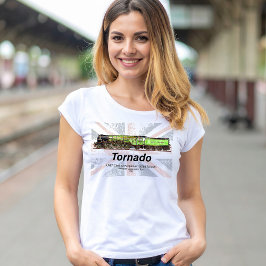 Tornado Vintager Dampfzug Englische Lokomotive T-Shirt