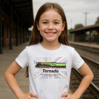 Tornado Vintager Dampfzug Englische Lokomotive T-Shirt