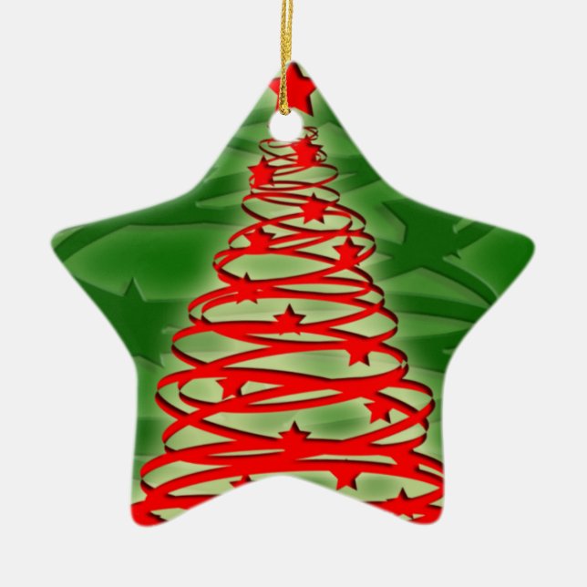 Tornado-Weihnachtsbaum-Verzierung Keramikornament (Vorne)
