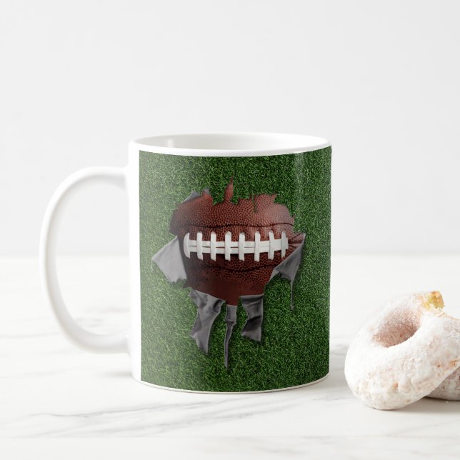 Tornfußball-Ringer-Tasse Kaffeetasse (Mit Donut)
