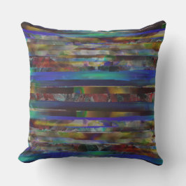 Tornstreifen mit digitalen Farbtexturen Kissen