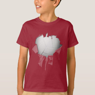 Tornvolleyball Dunkler T - Shirt