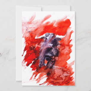 Toro Spanischer Kampf Bull Watercolor