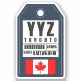 Toronto Boarding Pass - Kanada YYZ Aufkleber
