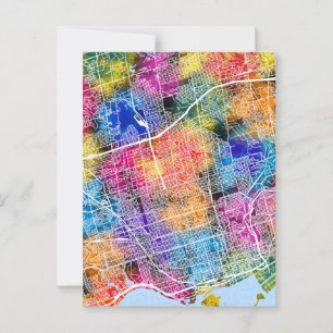 Toronto Canada City Map Postkarte