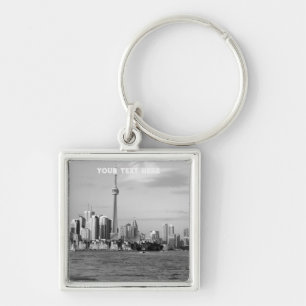 Toronto Canada Ontario Schwarz-weiß Vintag Schlüsselanhänger