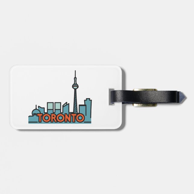 Toronto Canada Skyline Gepäckanhänger (Rückseite horizontal)