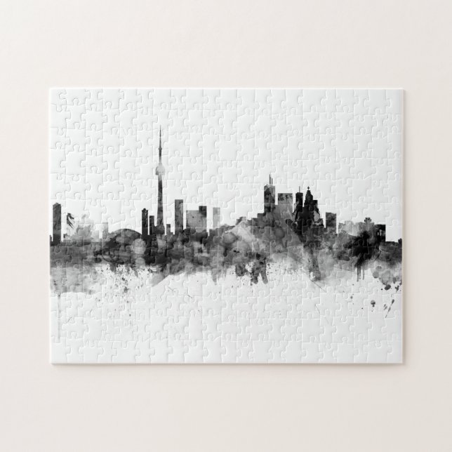 Toronto Canada Skyline Schwarz-weiß (Horizontal)