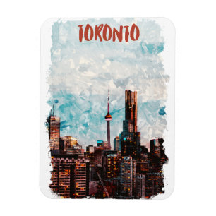 Toronto Canada Skyline Silhouette Magnet