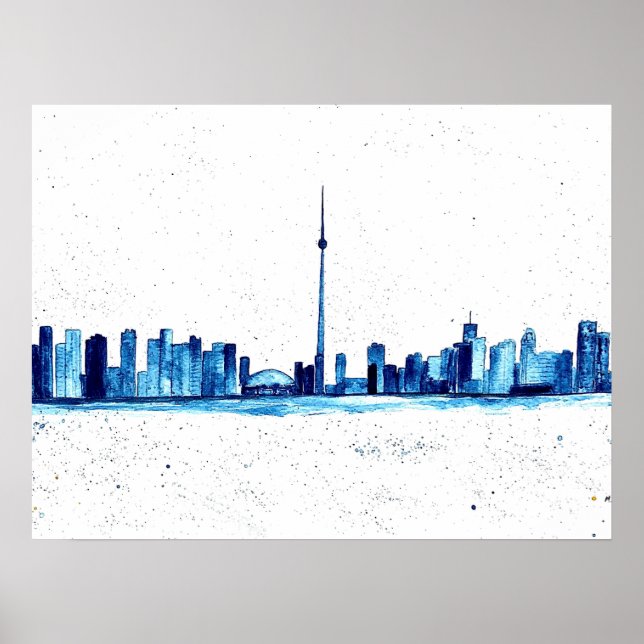 Toronto Canada Skyline Vintag CN Tower Poster (Vorne)