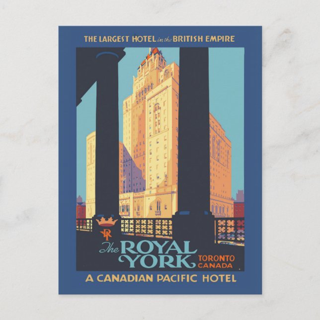 Toronto Canada Vintage Reiseplakat Postkarte (Vorderseite)