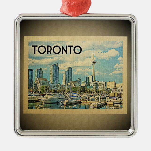 Toronto Canada Vintage Travel Ornament (Vorne)
