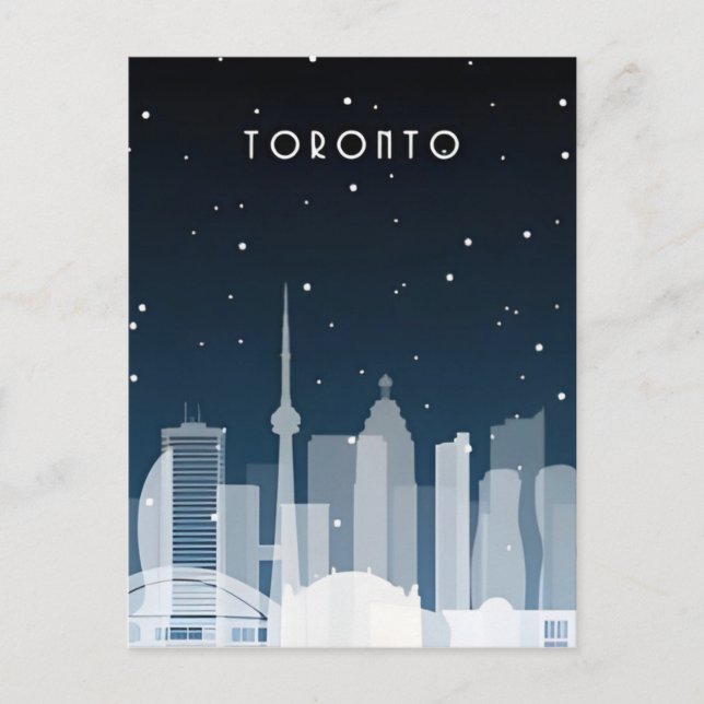 Toronto Canada Vintage Travel Skyline online Postkarte (Vorderseite)