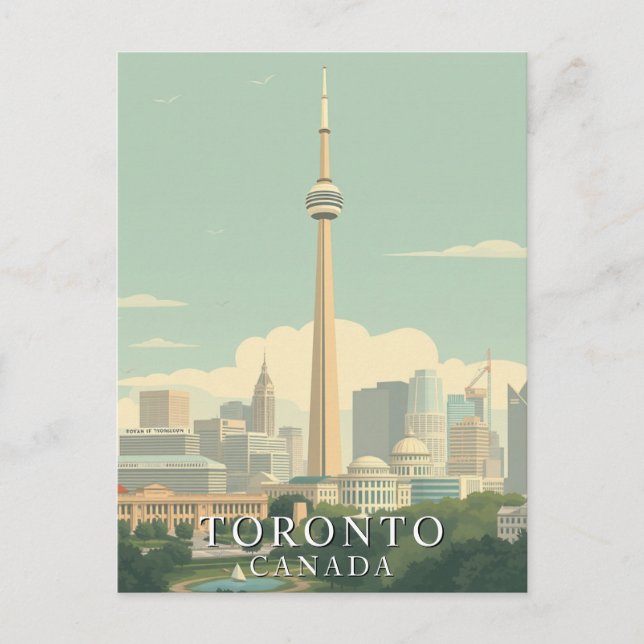 Toronto City Retro Art Postkarte (Vorderseite)