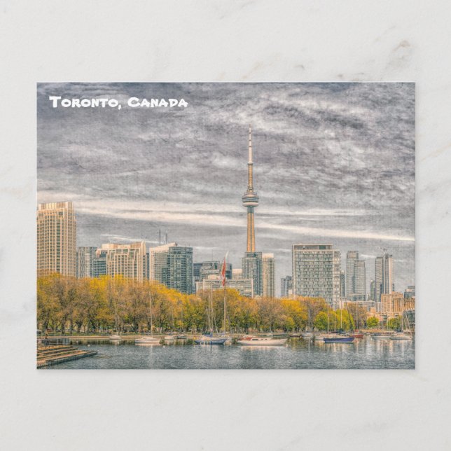 Toronto City Skyline, Tour CN, Canada, Carte posta (Devant)