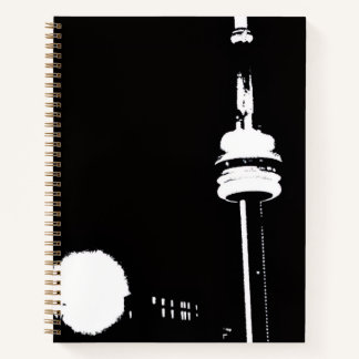 Toronto CN Tower Schwarz-Weiß-Vektor Notizbuch