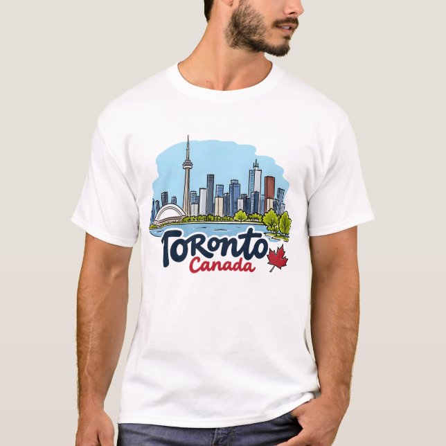 Toronto CN Tower Skyline T-Shirt (Vorderseite)