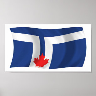 Toronto-Flag-Poster-Druck Poster