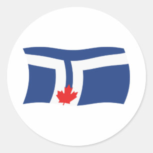 Toronto-Flaggen-Aufkleber Runder Aufkleber