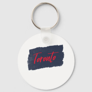 Toronto Handgeschriebene rote Typografie Schlüsselanhänger