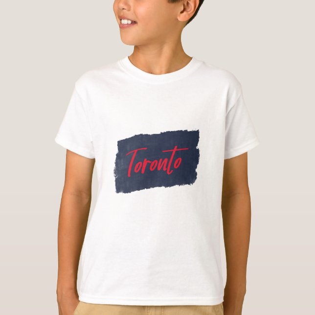 Toronto Handgeschriebener Red Typografy T - Shirt (Vorderseite)