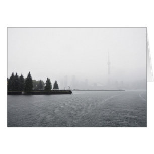 Toronto Harbour Skyline dans la pluie