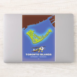 Toronto Islands, Ontario, Kanada-Karte Aufkleber