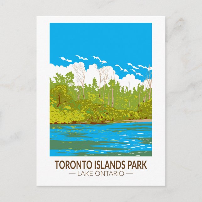 Toronto Islands Park Reisen Vintag Postkarte (Vorderseite)