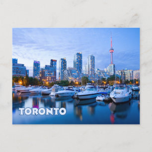 Toronto, Kanada Downtown View mit Booten Postkarte