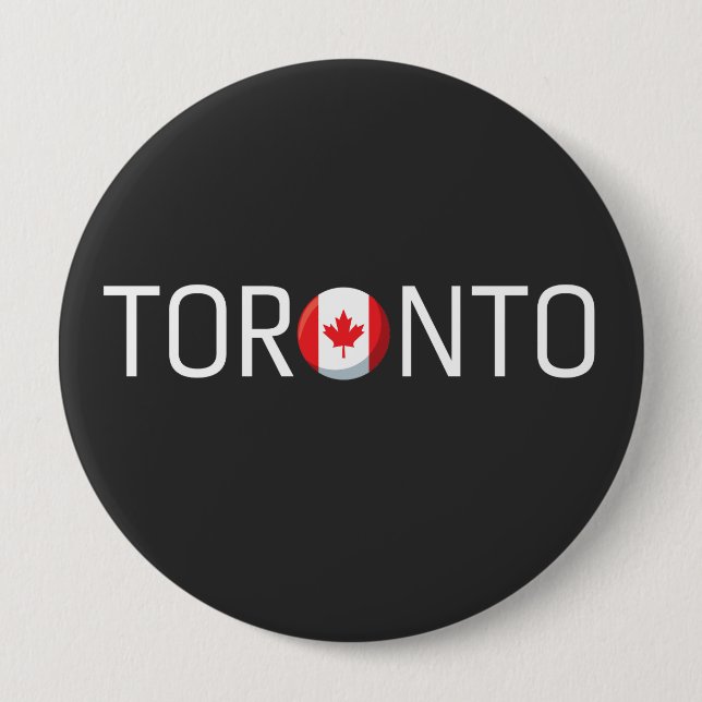 Toronto Kanada Flagge  Button (Vorderseite)