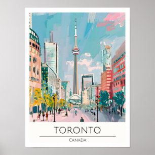 Toronto Kanada Kunst Illustration Reise Poster