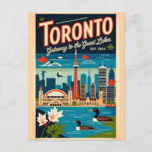 Toronto Kanada Retro-Reiseposter-Kunst