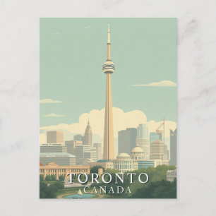 Toronto, Kanada Retro-Stadt Kunst Postkarte