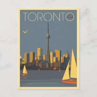 Toronto, Kanada | Skyline mit Segelbooten Postkarte