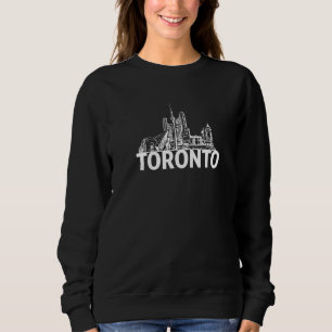 Toronto Kanada Stadt Skyline Silhouette Umriss Ske Sweatshirt
