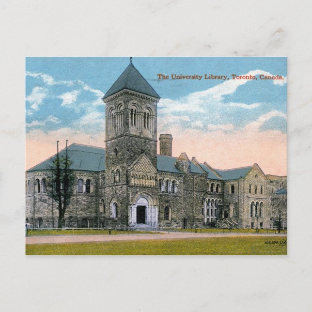 Toronto, Kanada, Universitätsbibliothek, Vintag Postkarte (Vorderseite)