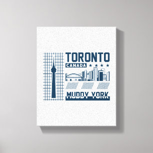 Toronto Kanada Urban Skyline Grafikdesign Leinwanddruck