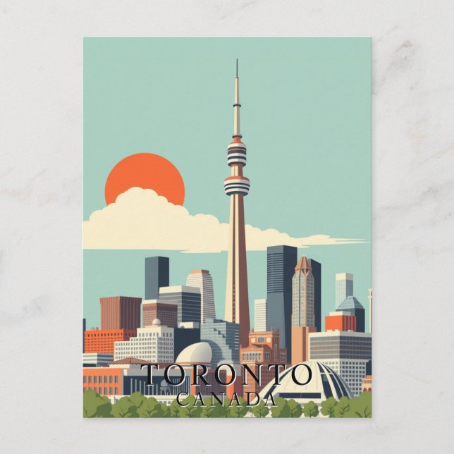 Toronto, Kanada: Vintage Travel Art Postkarte (Vorderseite)