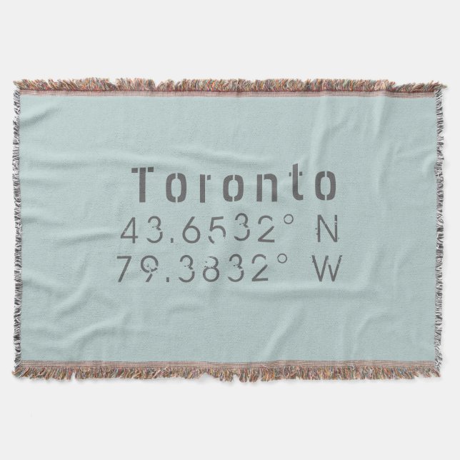 Toronto Latitude Longitude Decke (Vorderseite)