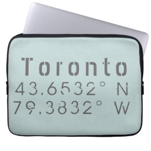 Toronto Latitude Longitude Laptopschutzhülle
